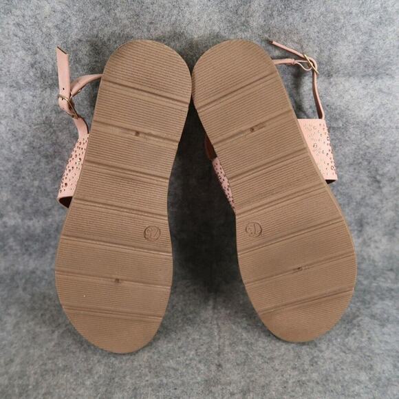 Jessica Carlyle Shoes Womens 7.5 Sandal Fashion Flat Slingback Casual Rhinestone - Picture 9 of 12